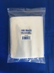 Clear Zipper Zip-Lock Seal Top Reclosable Hang Hole Plastic Poly Bags 2Mil 2-MIL
