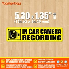 (4 pcs) In Car Camera Recording Stickers Dash Cam Video on Board Bumper Decals