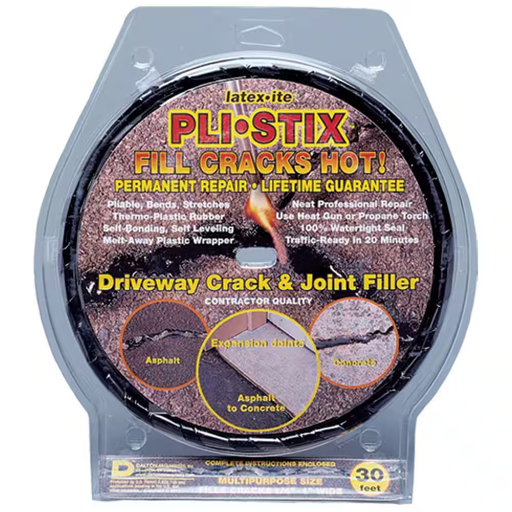 Pli-Stix 30 Ft. Medium Black Permanent Blacktop Joint and Crack Filler