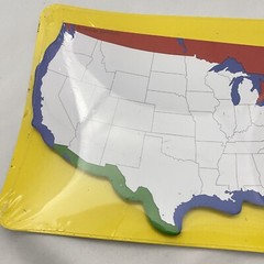 USA United States Of America Map Shape Vintage Notepad Shapes Etc 50 Sheets
