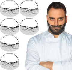 100 Pcs Beard Nets Food Service Beard Covers Beard Guards Black Comfortable Prot