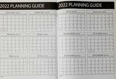 2022 Monthly planner, 6 1/2 in x 9 1/4 in