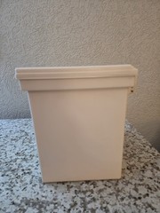 Vtg Rubbermaid Portable File Folder Carry Case Storage Box Almond Hard Shell