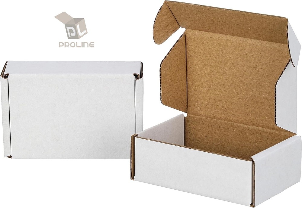 25 Pack 7x4x3 White Corrugated Shipping Mailer Packing Box Boxes 7″ x 4″ x 3″