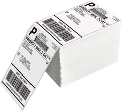 1000 4 x 6 Fanfold Direct Thermal Shipping Labels White For Zebra Rollo Printer