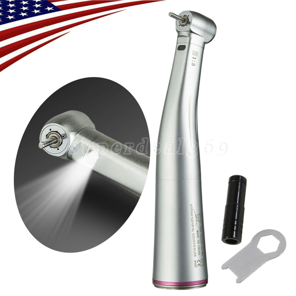 Dental NSK Style 1:5 Increasing Electric Fiber Optic LED Contra Angle Handpiece