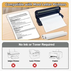 4 Rolls A4 Thermal Printer Paper 8.5×11″ for M08F M832 M834 Portable Printer