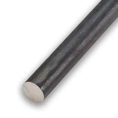 0.500 (1/2 inch) x 12 inches, A36 Carbon Steel Round Rod, Hot Rolled