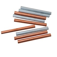 2PCS 99.995% Pure Copper Zinc Rods 3/8″10mm Dia 4″102mm Length Solid Bar Bare…