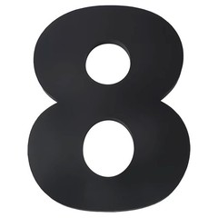 12 Inch Address Numbers For Commercial Building 3/8″ Thick Black Acrylic Bold