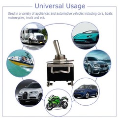 5PCS Heavy Duty Toggle Switch 15A 250V AC On/Off Waterproof Protective Cover