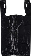 Bags 1/6 Large 21 x 6.5 x 11.5 Black THANK YOU T-Shirt Plastic Shopping Bags