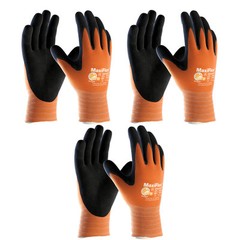 3 Pack MaxiFlex® Ultimate® 34-8014 HI-VIS Orange Nitrile Grip Gloves Sizes S-XXL