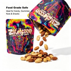 100Pcs 3.5g Smell Proof Mylar Bags Resealable Candy Storage Stand Up US Shipping