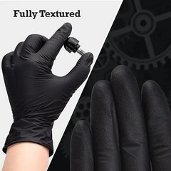 Black Nitrile Disposable Gloves 4 & 5 Mil, Latex & Powder Free