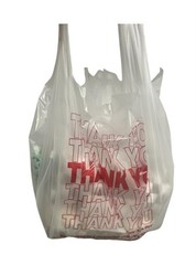 100 Bags T-Shirt Thank You Plastic Grocery Store Shopping Carry Out Bags.
