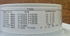 BOX OF 100! Tyco Style 20 Recessed Escutcheon White 1/2 in. Sprinkler 567054010