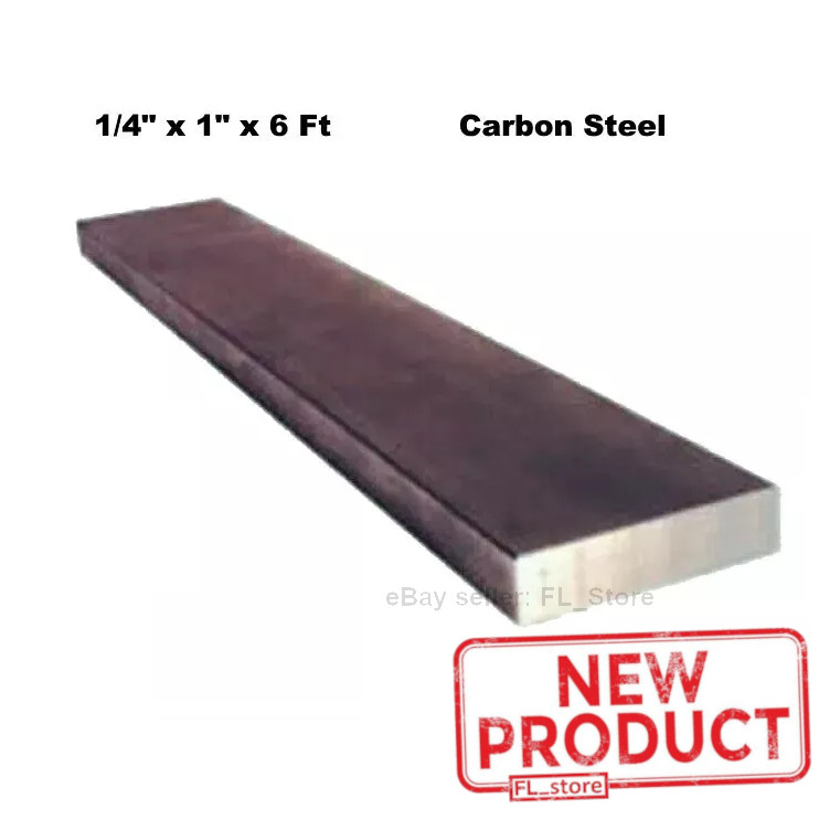 Steel Flat Bar Stock 1/4″ Thick x 1″ x 6 Feet Rectangular Unpolished 1018 Alloy