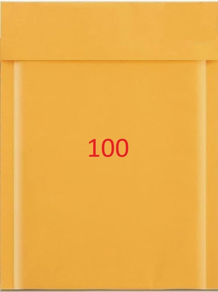 100 PCs 6×8 Size Kraft Bubble Mailers Shipping Padded Bag Self Seal
