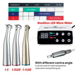 Dental Electric Motor LED Handpiece 1:5 1:1 Brushless Yabangbang