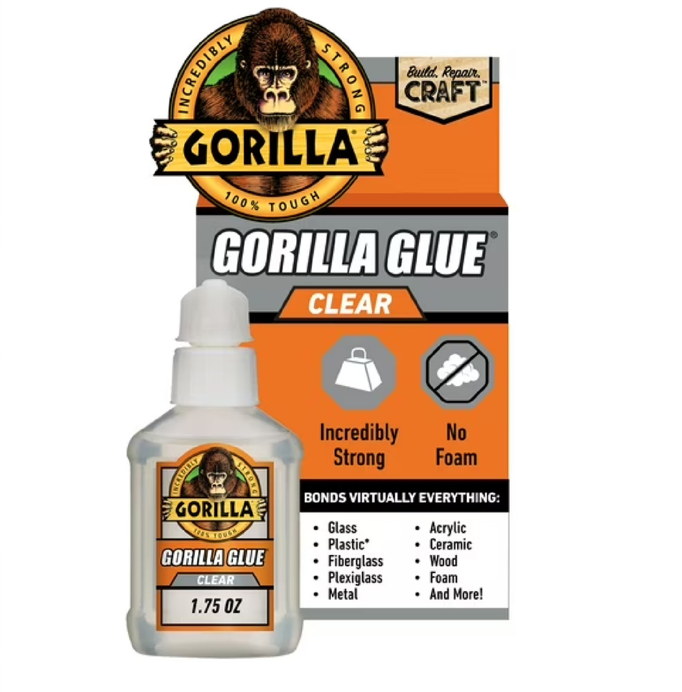 Gorilla Clear Glue, 1.75 ounce Bottle, Clear (Pack of 1) – 4500104