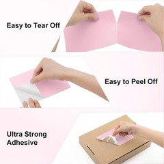 1000 4×6 Fanfold Direct Pink Thermal Labels for Zebra and Rollo Printers