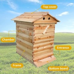Upgraded 7 Auto Reap Honey Frame + Wooden Bee Hive House Comb Beehive Box Kit
