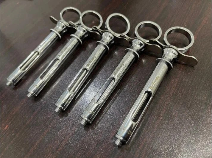 5 Pcs Hu-Friedy Type CW Aspirating Anesthetic Syringe 1.8cc- S