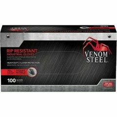 VENOM STEEL Nitrile Gloves Rip Resistant Size Fits Most 100 CT/ Free Shipping