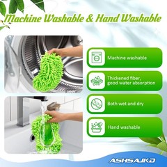 Ashsajkd 4Pcs for Swiffer Reusable Dry Sweeping Cloths Microfiber Wet Mop…