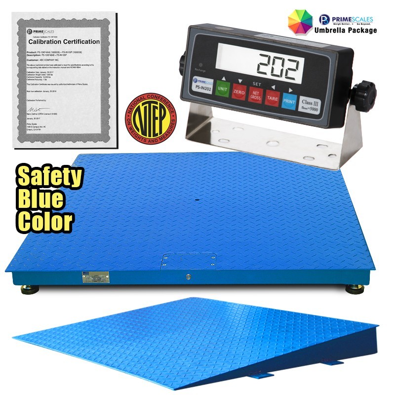 Prime Scale Heavy Duty 6000lb Floor scale 48″x48″NTEP Legal Trade with Ramp