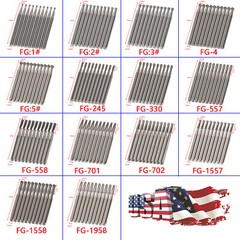 Carbide Burs FG Friction Grip CROSS CUT FISSURE ROUND END Pkg/10