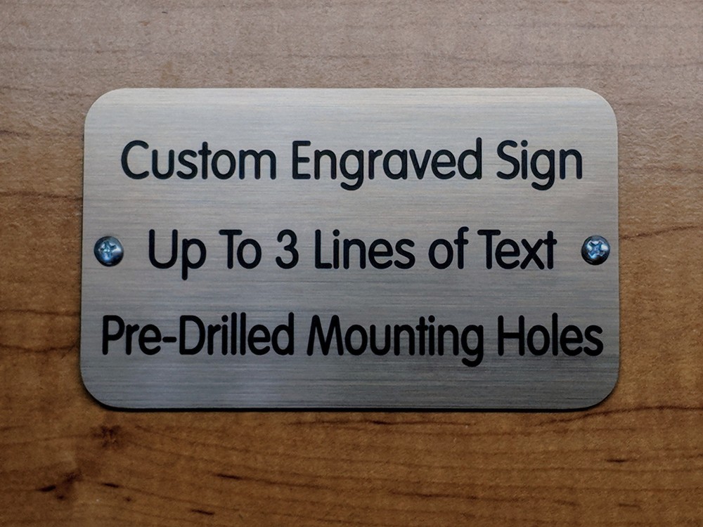 Custom Engraved 3×5 Bronze Weatherproof Sign | Barn Shed Deck Fence Memory Bench