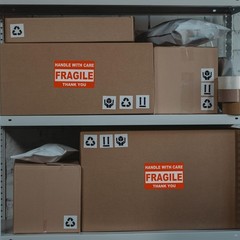 2″x3″ Fragile Stickers 500/Roll Fragile Label Sticker Handle With Care Mailing