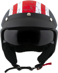 MPH9701DOT ‘Maverick’ 3/4 Open Face Stars and Stripes Motorcycle Helmet for Men