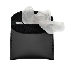 Perfect Fit Leather Belt Glove Carrier Pouch PPE Carry Case Police EMT EMS Medic