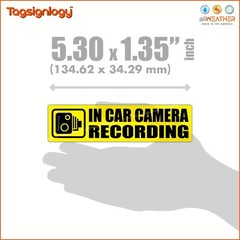 (4 pcs) In Car Camera Recording Stickers Dash Cam Video on Board Bumper Decals