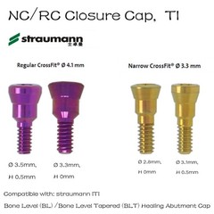 10Pcs Dental Healing Abutment Closure Cover Cap NC/RC Fit ITI Straumann BL/BLT