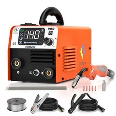 200A 110V/220V Gasless MIG Flux Core ARC/Lift TIG/MMA Welder &TIG Torch Home DIY