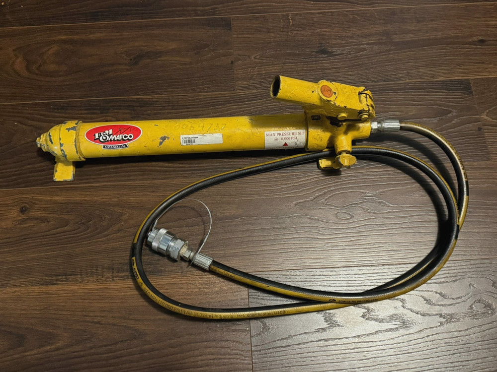 F&M Marco P-39 Hydraulic Hand Pump 10,000 PSI Single Stage W 6 Foot Hose 🔥