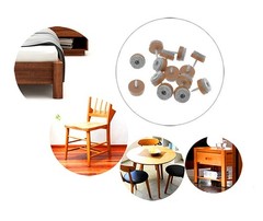 ALIMITOPIA 40pcs Screw-on Furniture Felt Pad Chair Glide 28mm(Brown), Brown