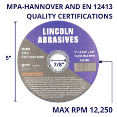 200 Pack 5″ x .040″ x 7/8 Cut-off-Wheels Cutting Discs For Steel & Metal