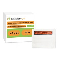 4.5″ x 5.5″ Packing List Enclosed Envelope Panel Face 1000 Pieces
