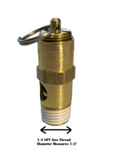 American Made 1/4″ NPT Air Compressor Tank Safety Release Pop Off Valve 135 PSI