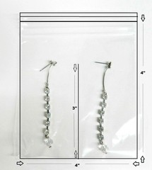 4×4 Bags 2-Compartment Poly Clear Center Split Divider Middle 4″ Reclosable 1…