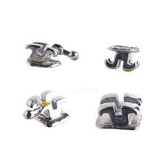 50Pack Dental Orthodontic Metal Brackets Braces Mini MIM Roth/MBT 022 3/345Hooks