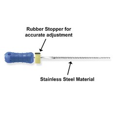 Sky Choice K-Files – 21 mm Length, Size 60 Blue with Rubber Stopper 6/Pkg