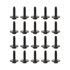 M6-1.0 x 20mm Flanged Hex Head Bolts Flange Screws Black Oxide Finish – 20Pcs