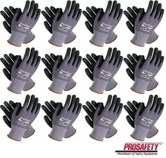 12 PR. 34-874 MaxiFlex Ultimate Foam Nitrile Grip Coated PROTECTIVE WORK GLOVES