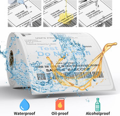 4X6 Blank Direct Thermal Shipping Labels, 250 Labels per Roll, 6 Rolls, 1500 Lab